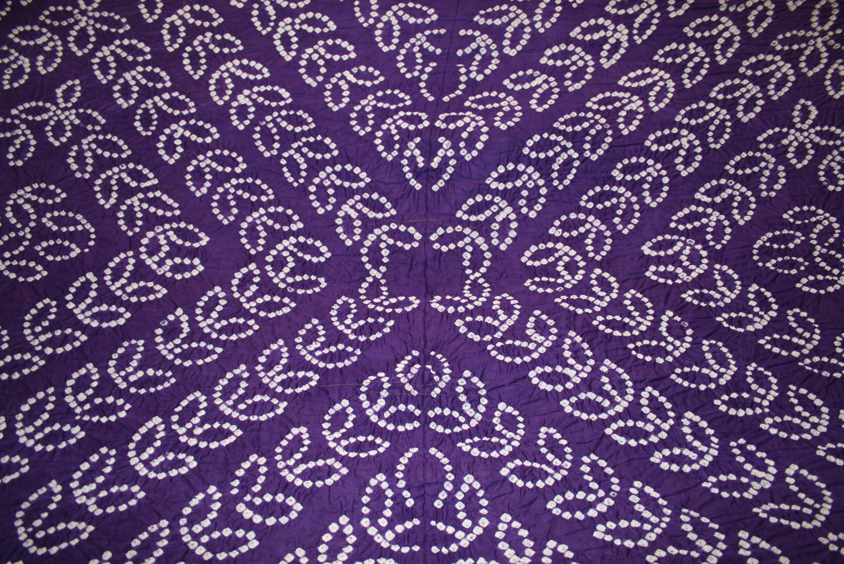 Bandhani knots opened to reveal the dotted pattern in Kutch Gujarat