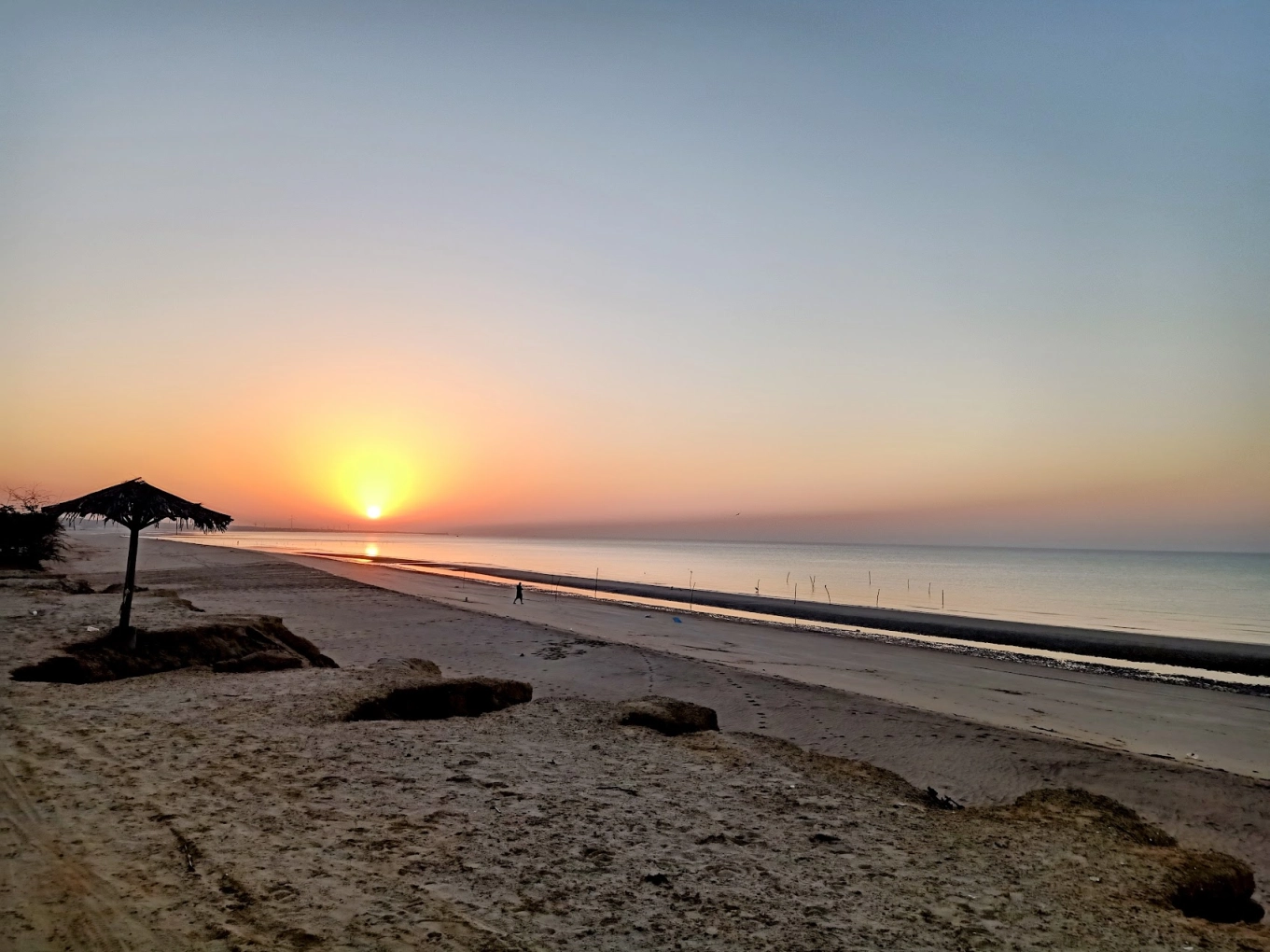 Secluded beach on the Kutch coast in Gujarat